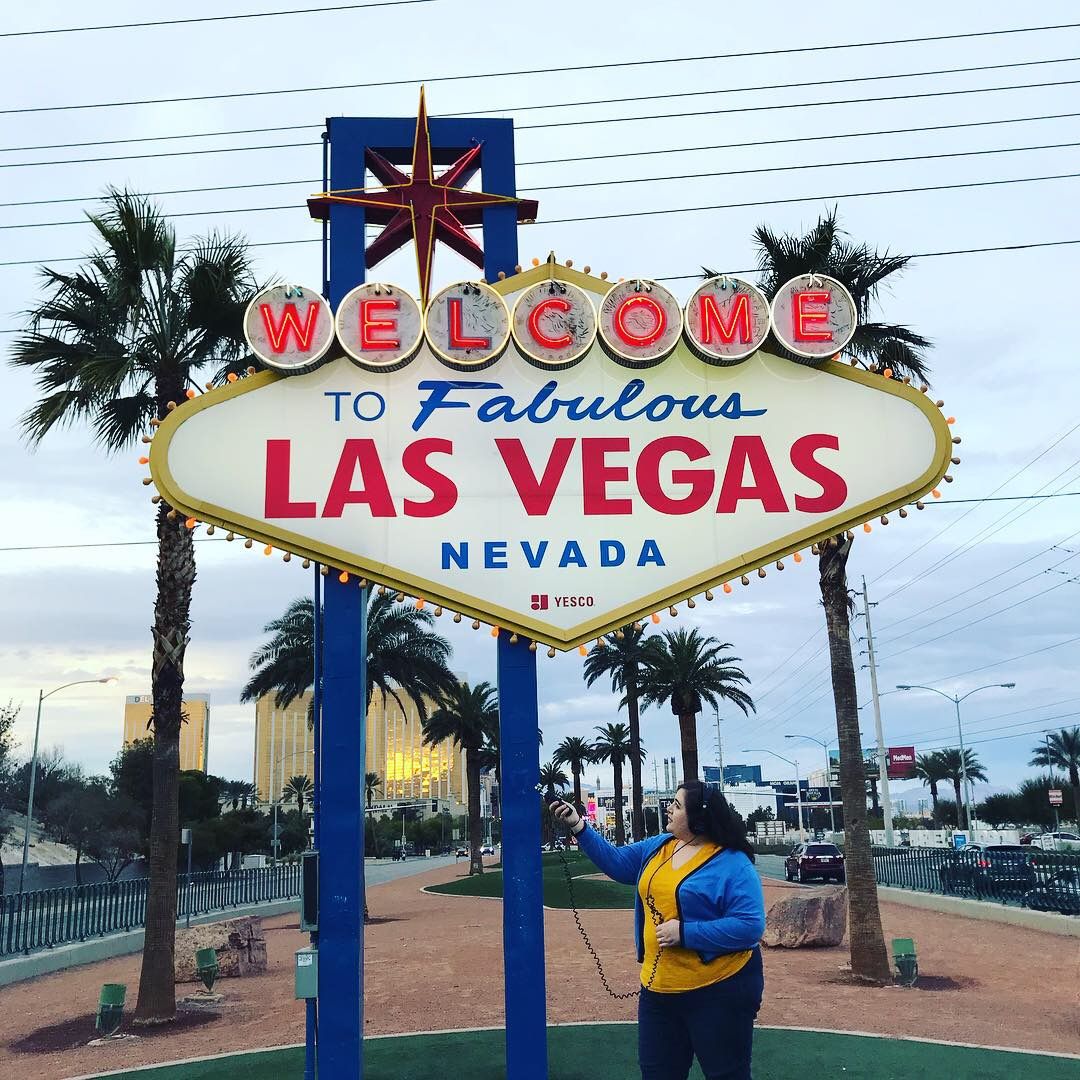 Sarah in Front of Vegas Sign.JPG